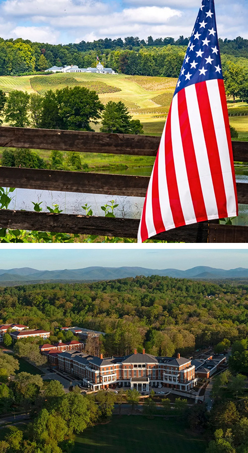 Trump Winery and the Blue Ridge Mountains