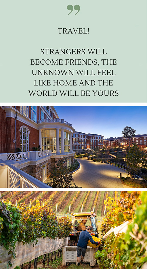 Trump Winery and the Blue Ridge Mountains